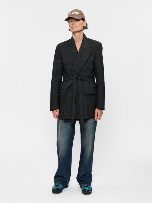 Tailored Robe Blazer Graphite