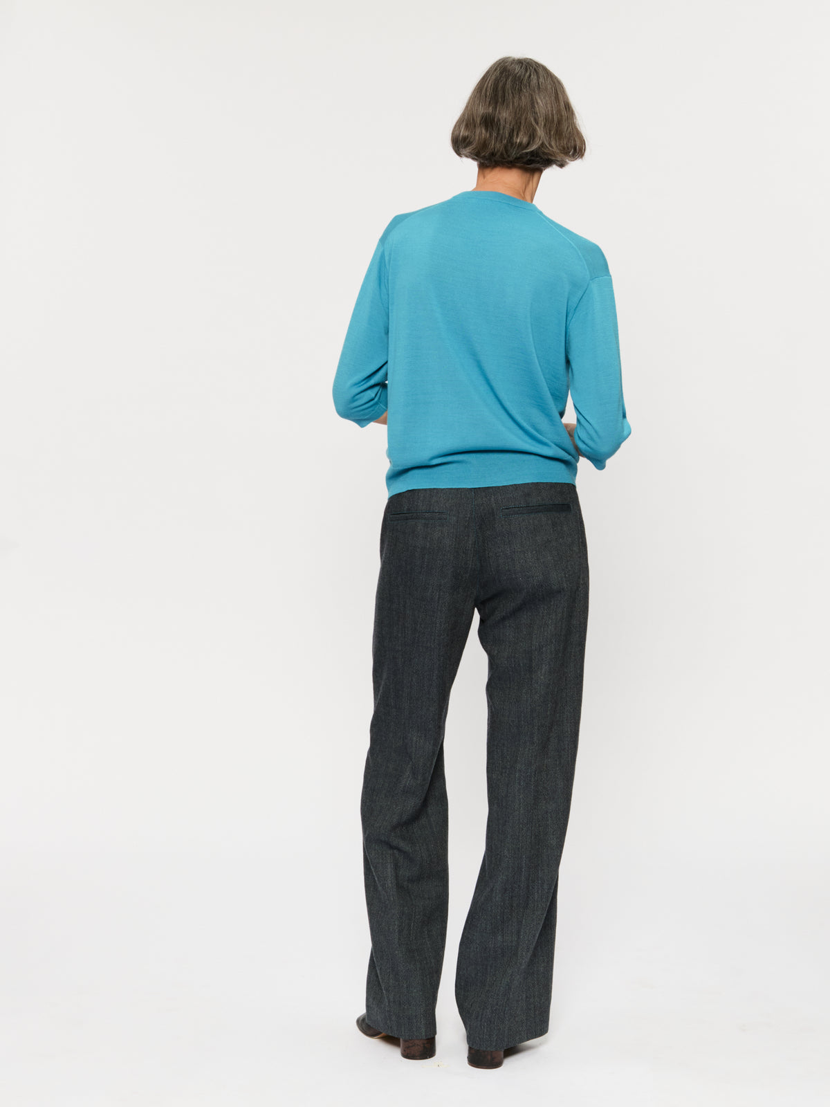 Elbow V-Neck Turquoise