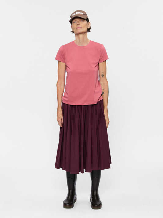 Pull-On Pleated Skirt Boysenberry
