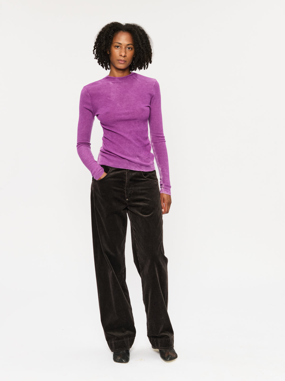 Side Dart Pant Ebony