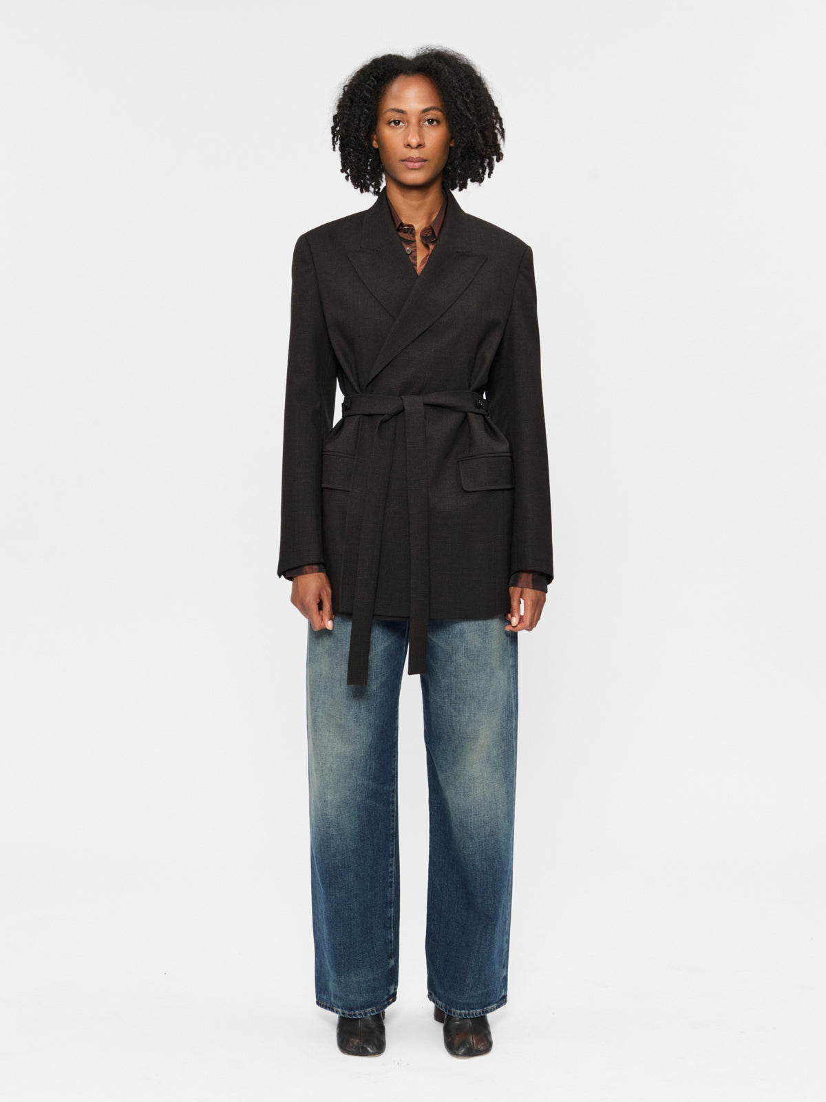 Tailored Robe Blazer Ebony