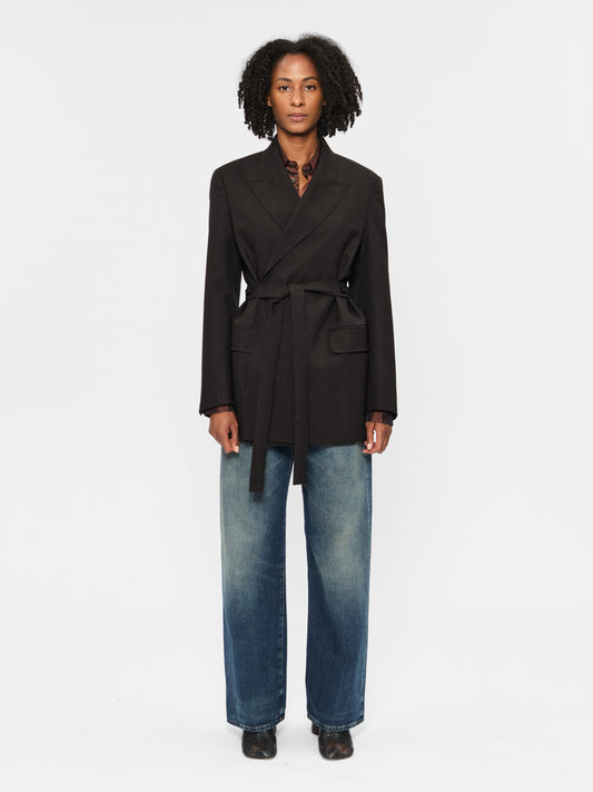 Tailored Robe Blazer Ebony