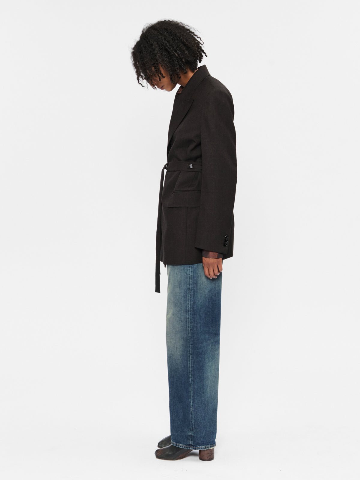 Tailored Robe Blazer Ebony