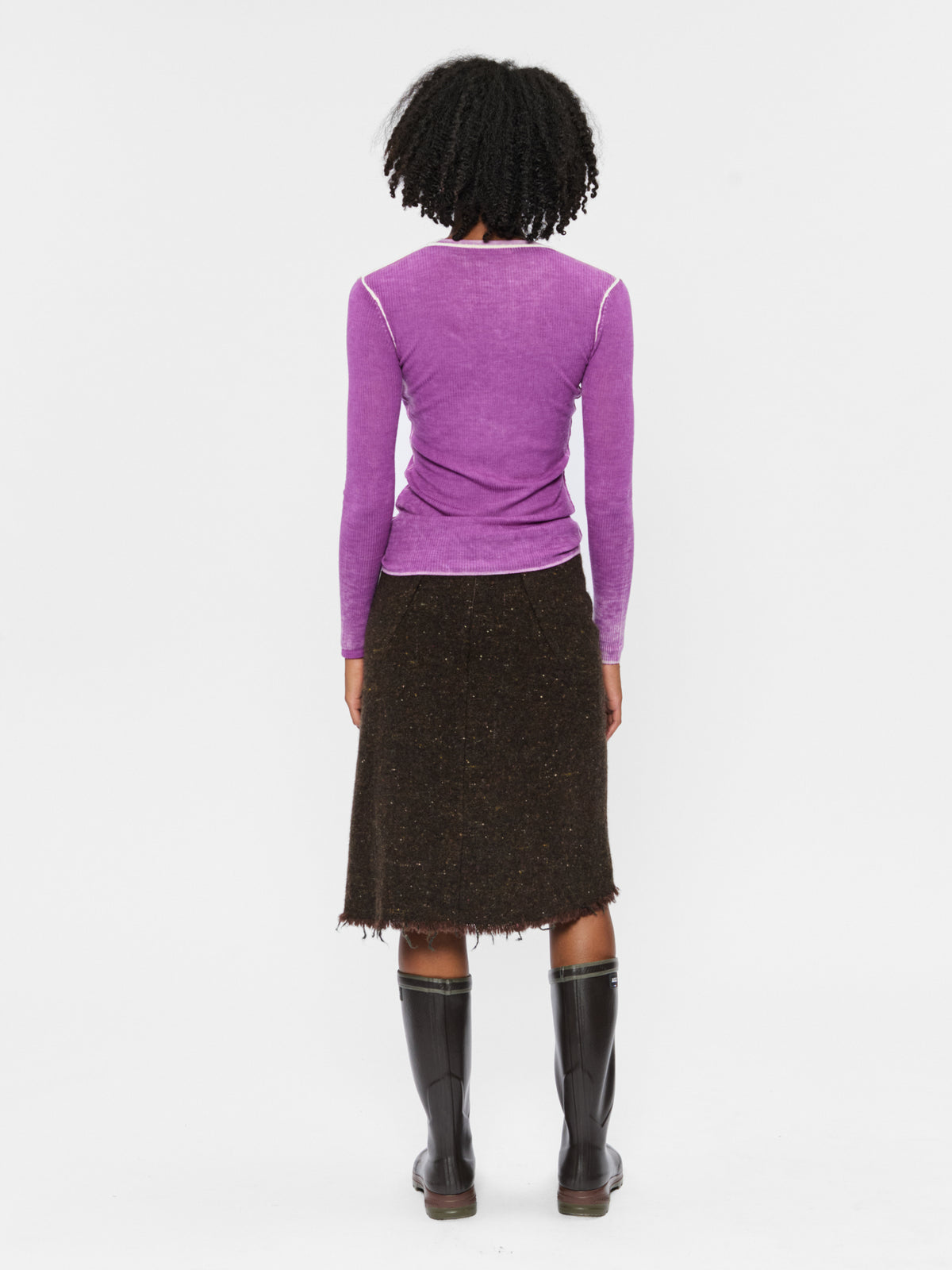 Printed L/S Crew Ube