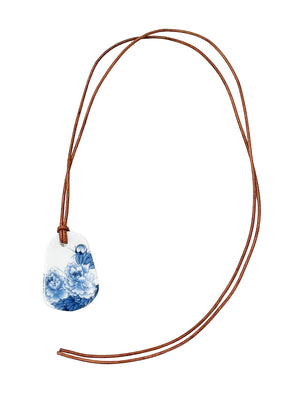 Porcelain on Leather Cord - Matthew Swope Jewelry