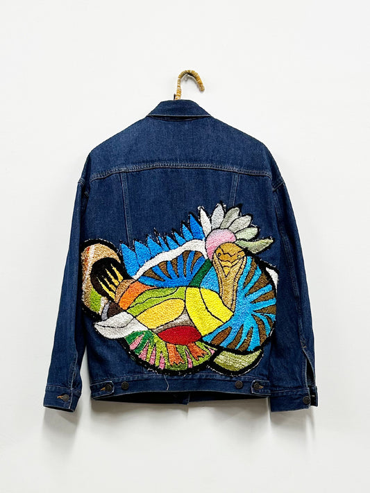 Dan Hamilton Denim Jacket with Tufting on Back