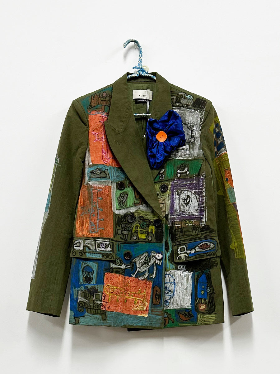 Isabel Gallegos Olive Short Suit