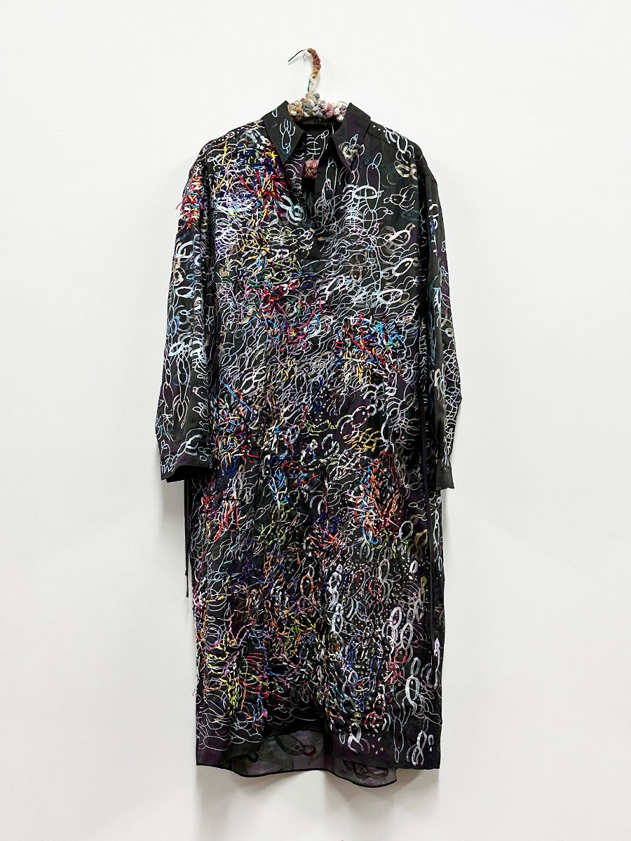 Maureen Clay Charcoal Collared Dress