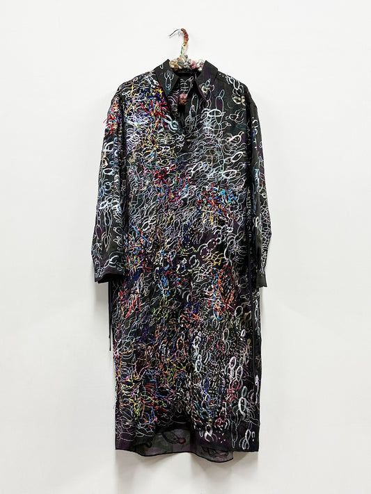 Maureen Clay Charcoal Collared Dress