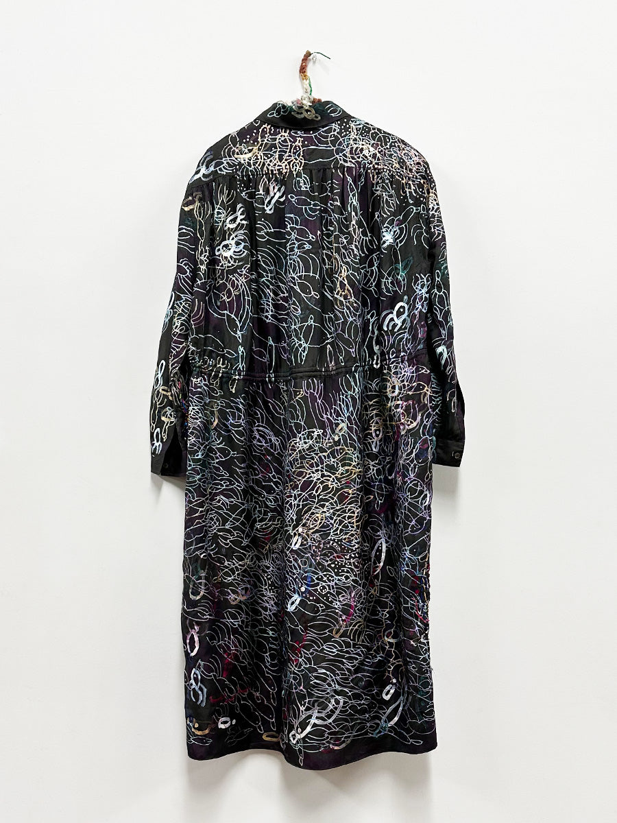 Maureen Clay Charcoal Collared Dress