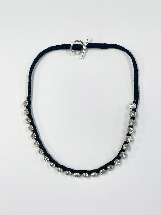 Alyssa Norton One-of-a-Kind Black Silk Choker