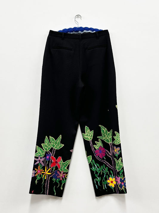 Peter Salsman Black Painted Trousers