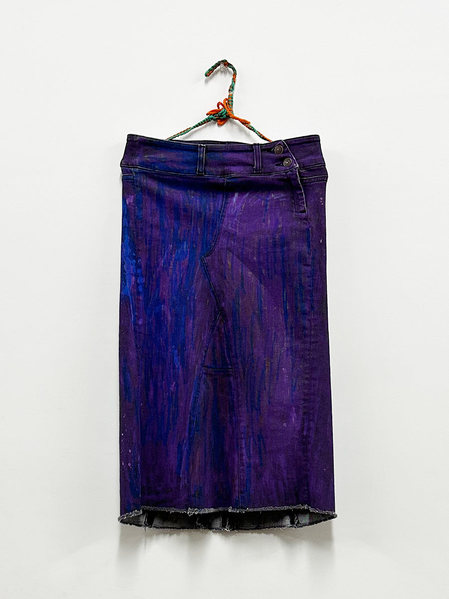 Kathleen Miller Purple Denim Skirt