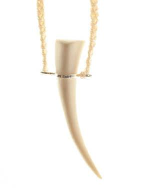 6397 x Alyssa Norton White Porcelain Tooth Pendant