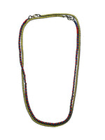 6397 X Alyssa Norton Sterling Chains with Yellow, Red & Blue Silk