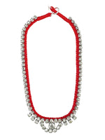 Alyssa Norton One-of-a-Kind Red Silk Choker