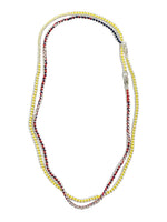 6397 X Alyssa Norton Sterling Silver Chains with Yellow, Red & Blue Silk