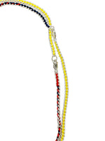 6397 X Alyssa Norton Sterling Silver Chains with Yellow, Red & Blue Silk