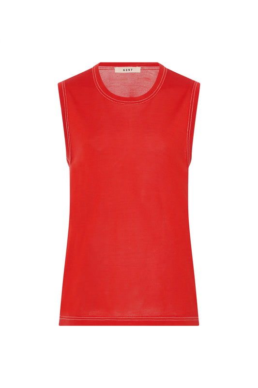 Contrast Stitch Shell Tomato