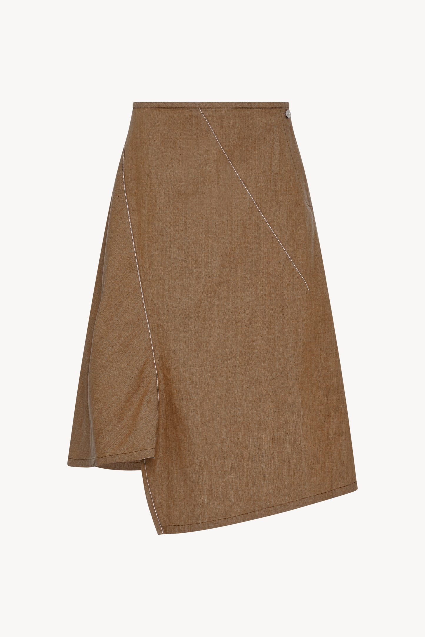 Diagonal Denim Skirt Tawny