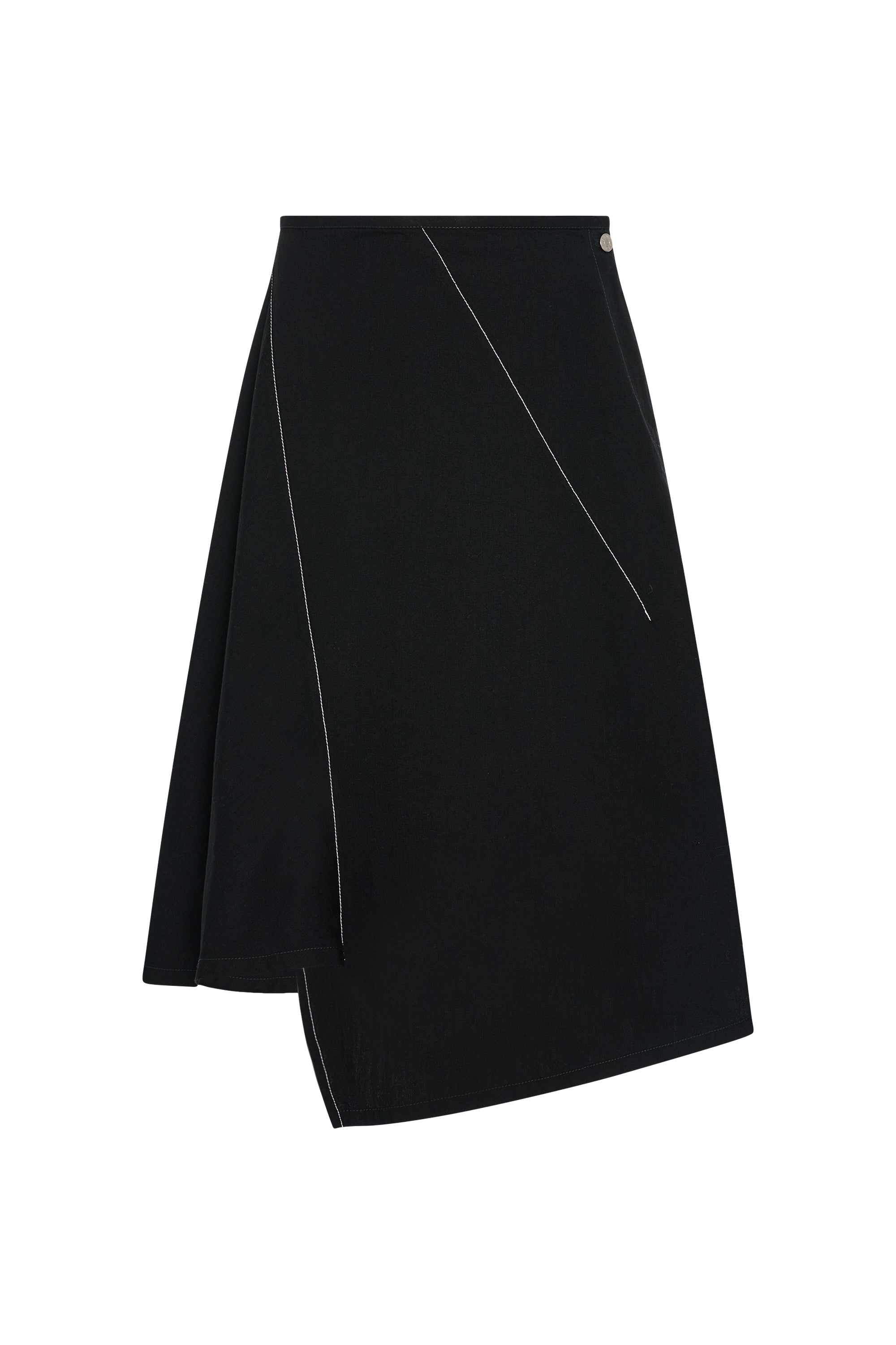 Diagonal Denim Skirt Jet – 6397