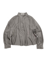 Gathered Polo Top in Slate