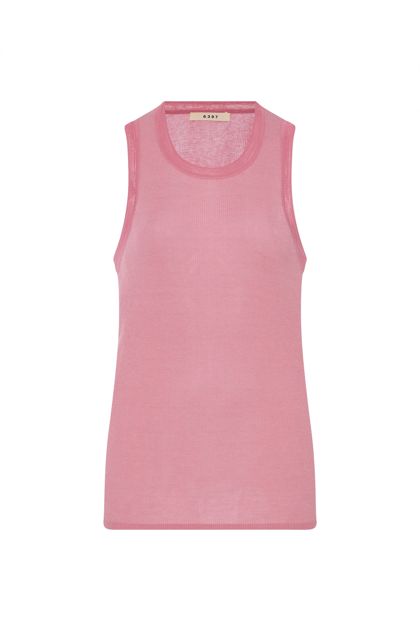Pink tank top on a white background