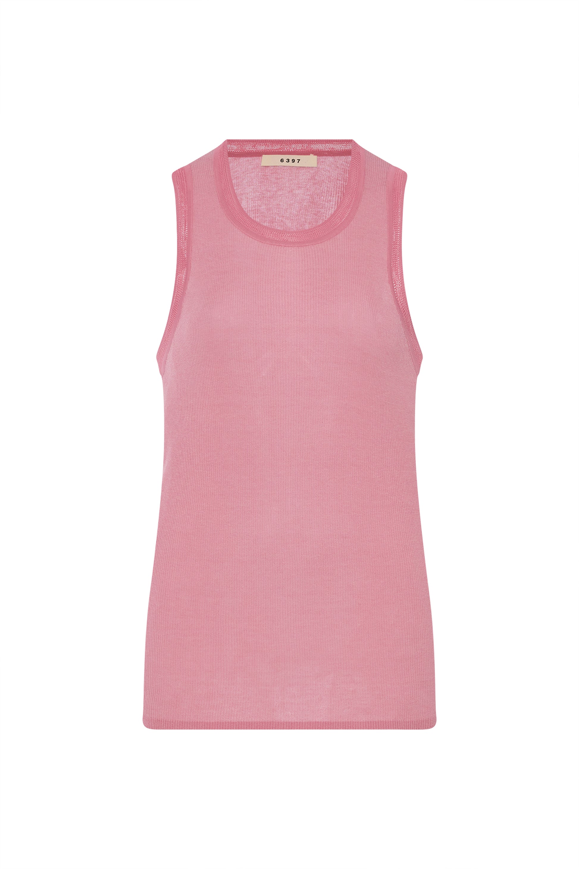 Pink tank top on a white background