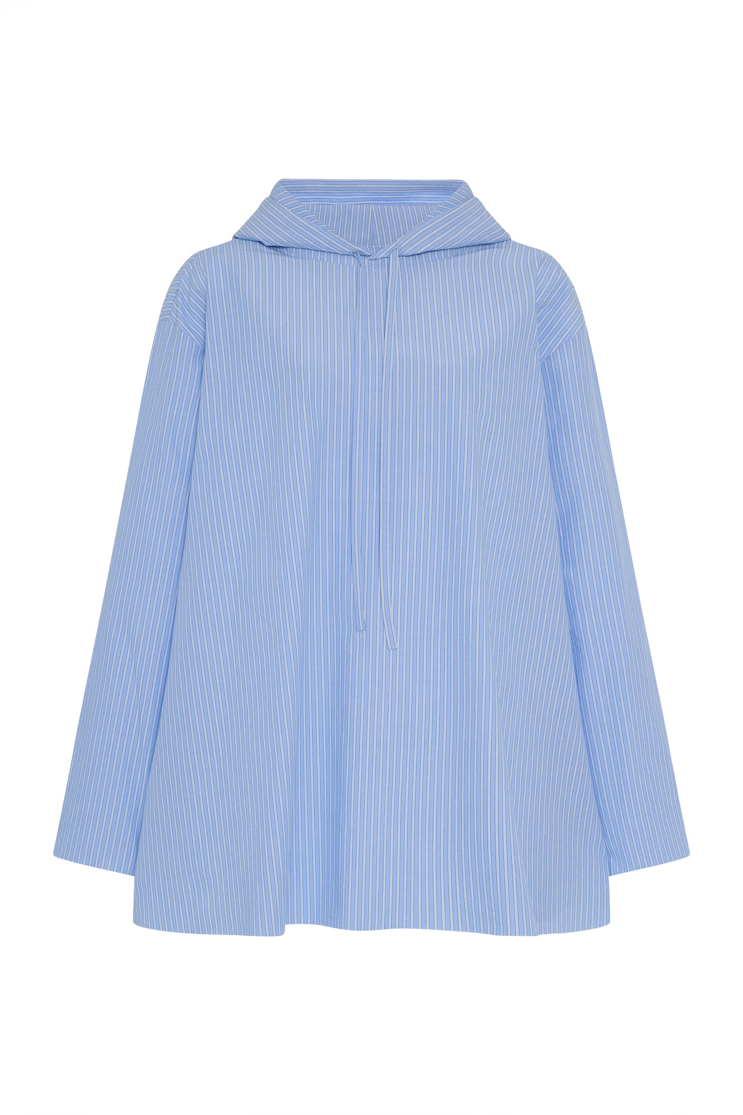 Hooded Shirt Blue Stripe
