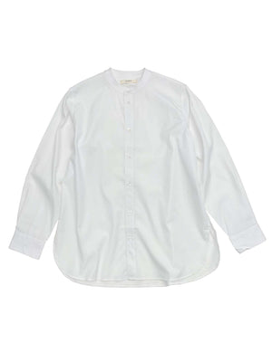 Band Collar Dress Shirt in White