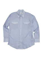 Sheer Western Shirt in Sky Blue