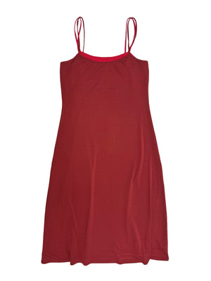 Double Layer Slip Dress in Brick