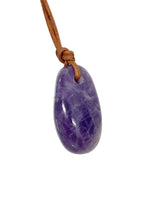 Amethyst on Leather Cord - Matthew Swope Jewelry