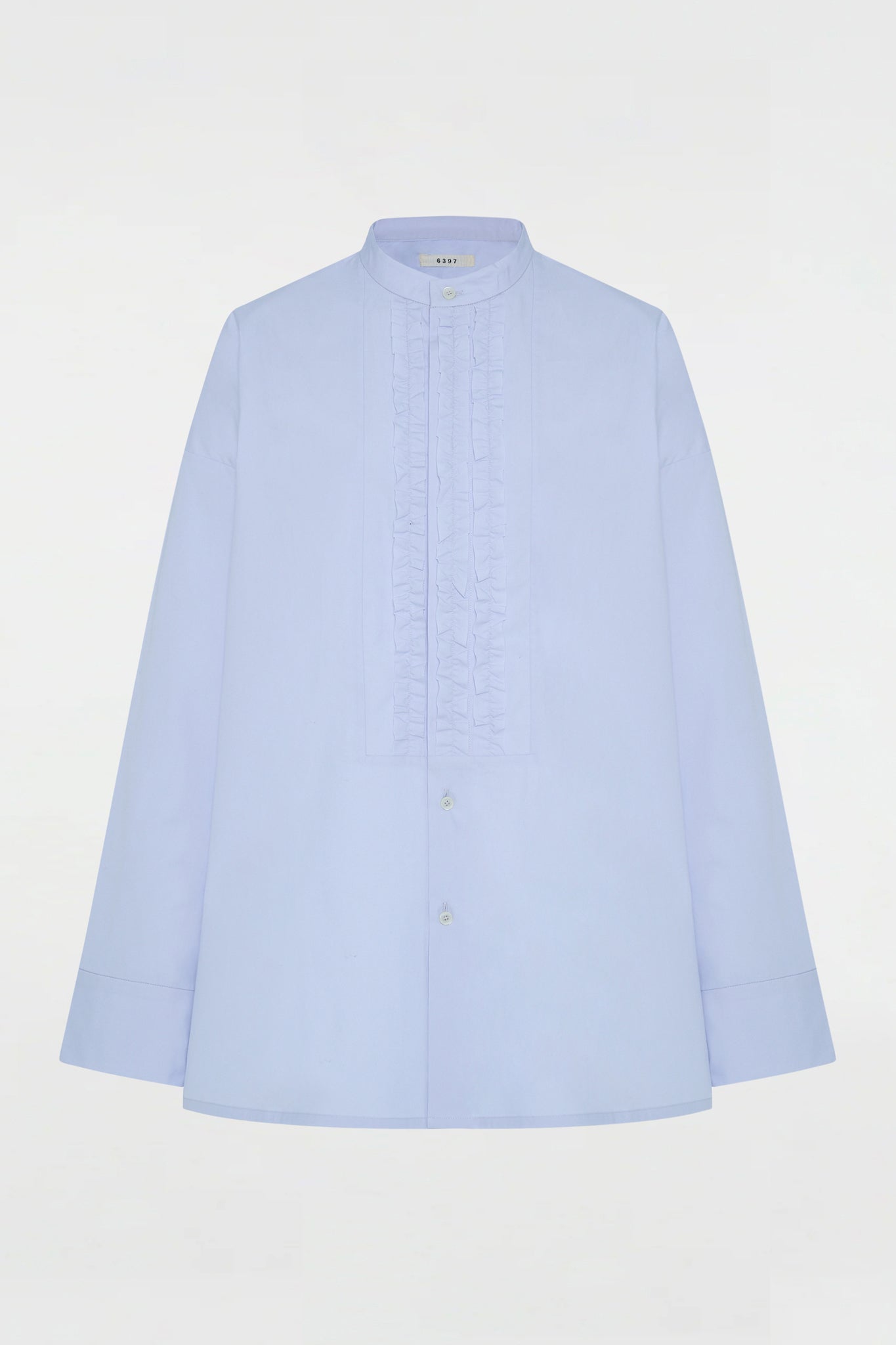 Minimalist Tuxedo Shirt Faded Blue