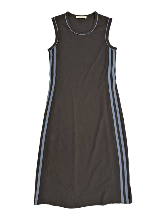 Racer Stripe Dress in Bark