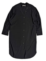 Flattened Shirt Dress in Black