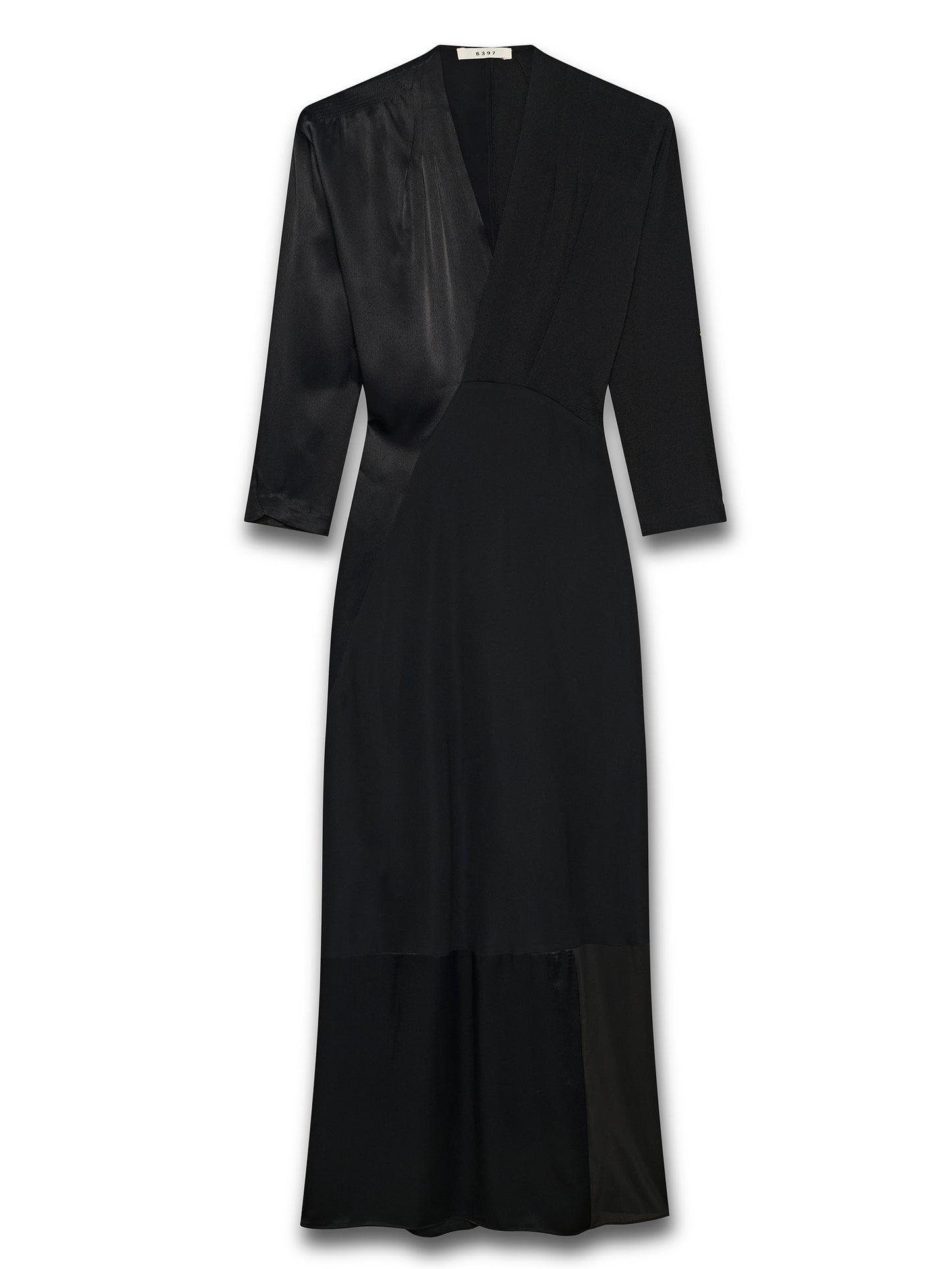 Long Patchwork S-Curve Black