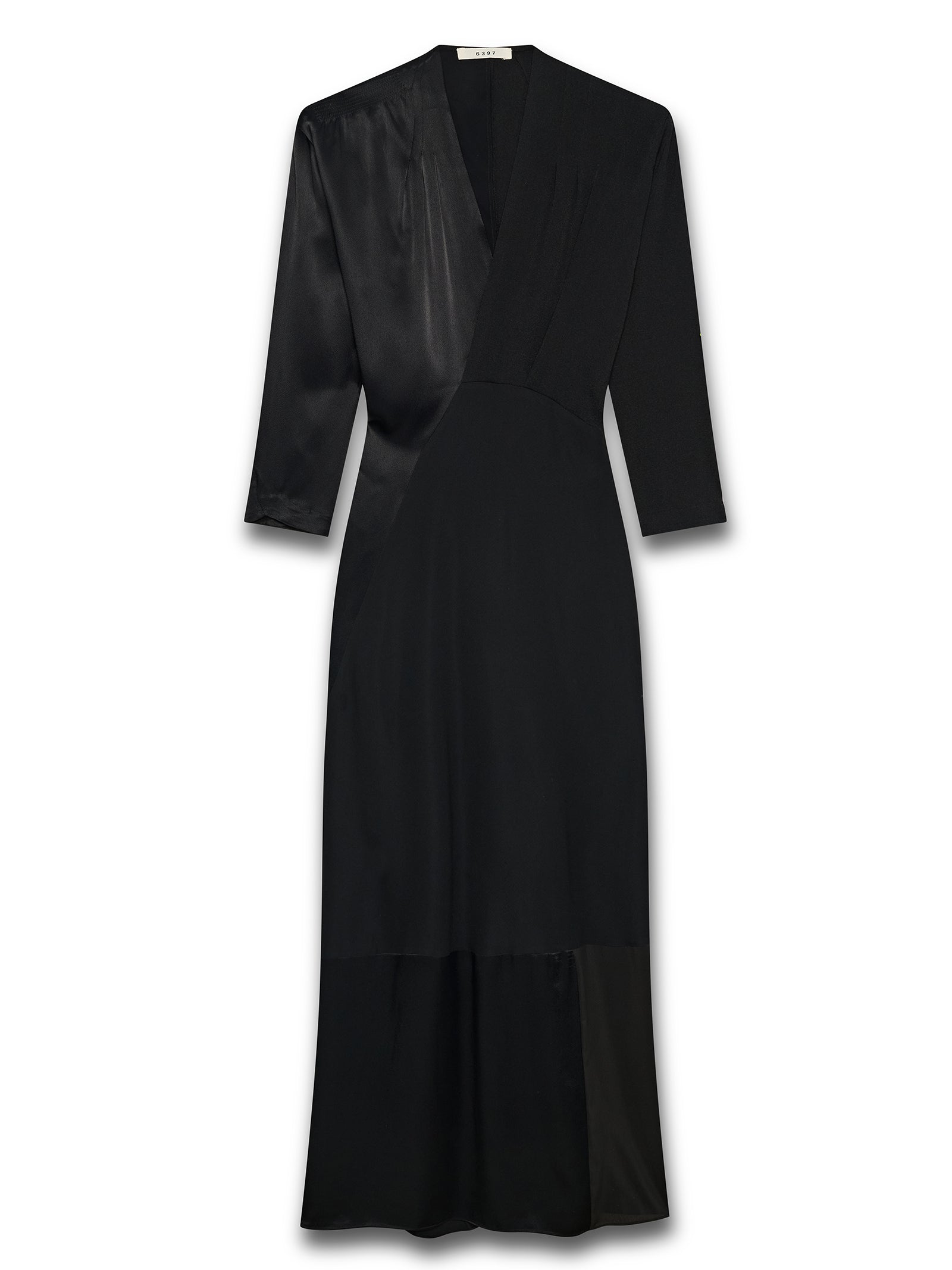 6397 Long Patchwork S-Curve Dress, Black, Women's, Medium, Cocktail & Party Wedding Guest Dresses Cocktail Dresses