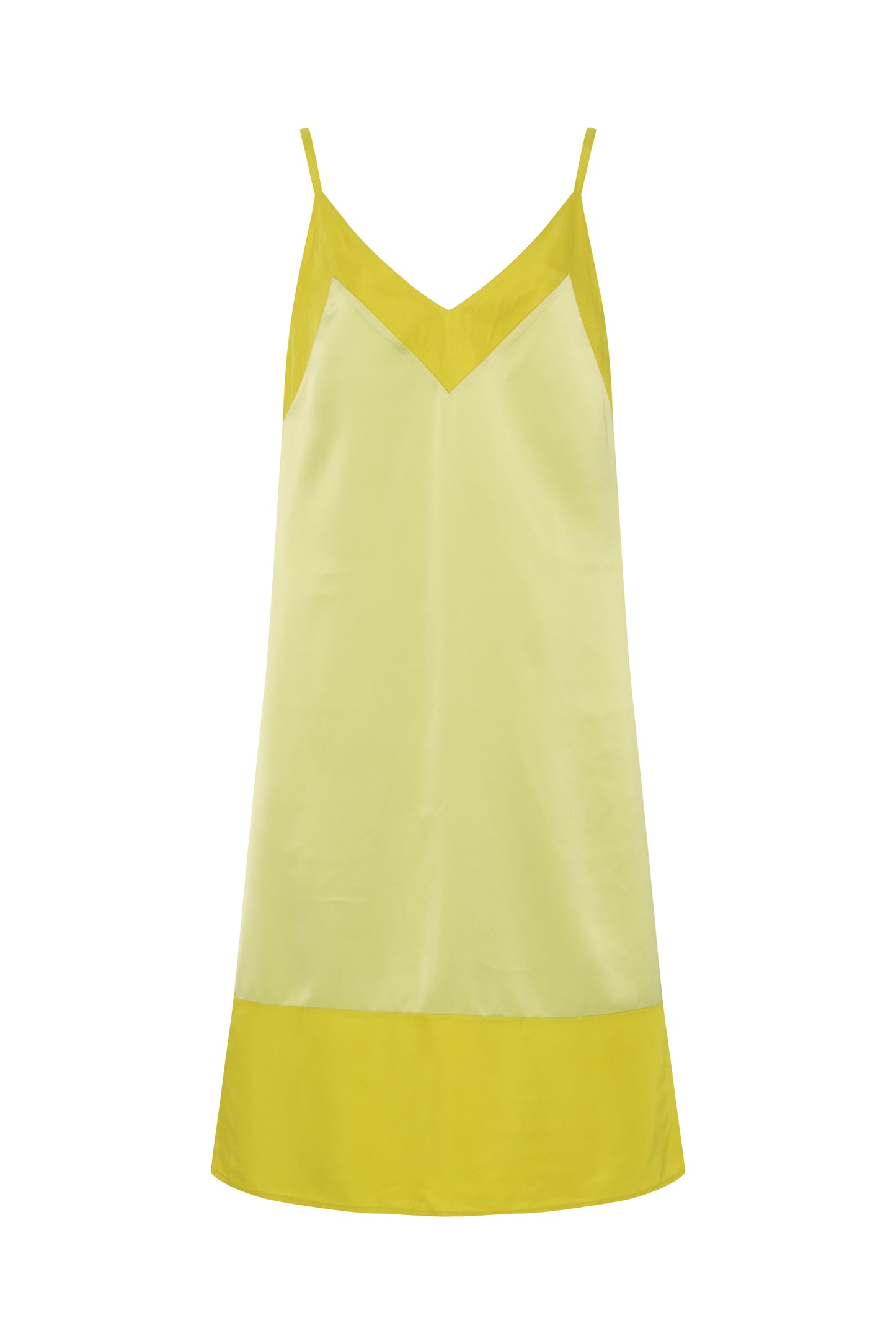 Framed Slip Dress Citron