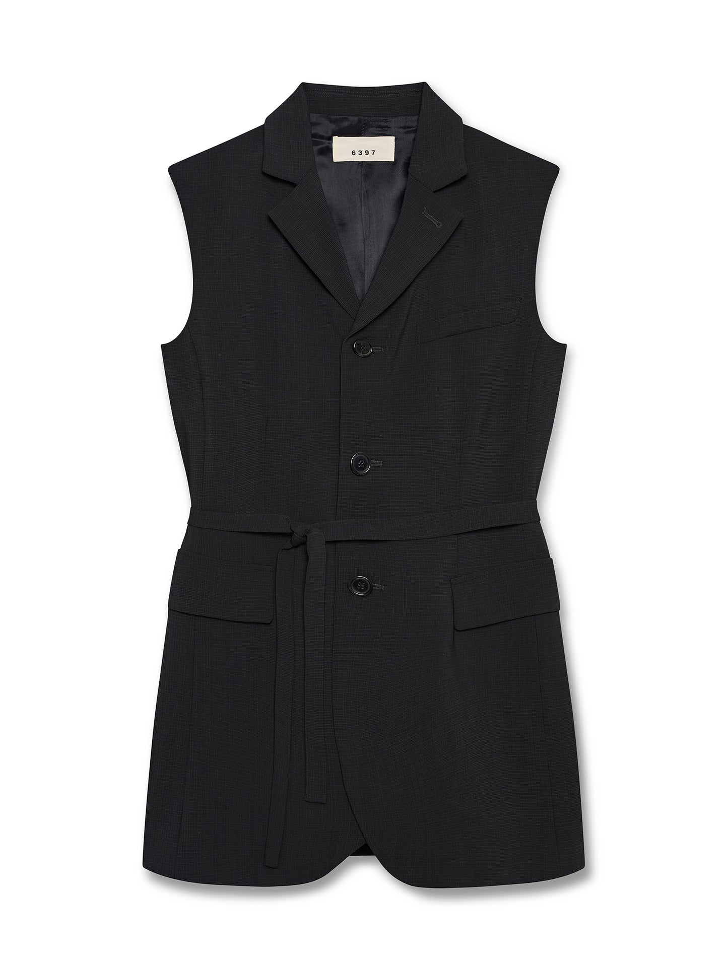 Sleeveless Blazer Charcoal