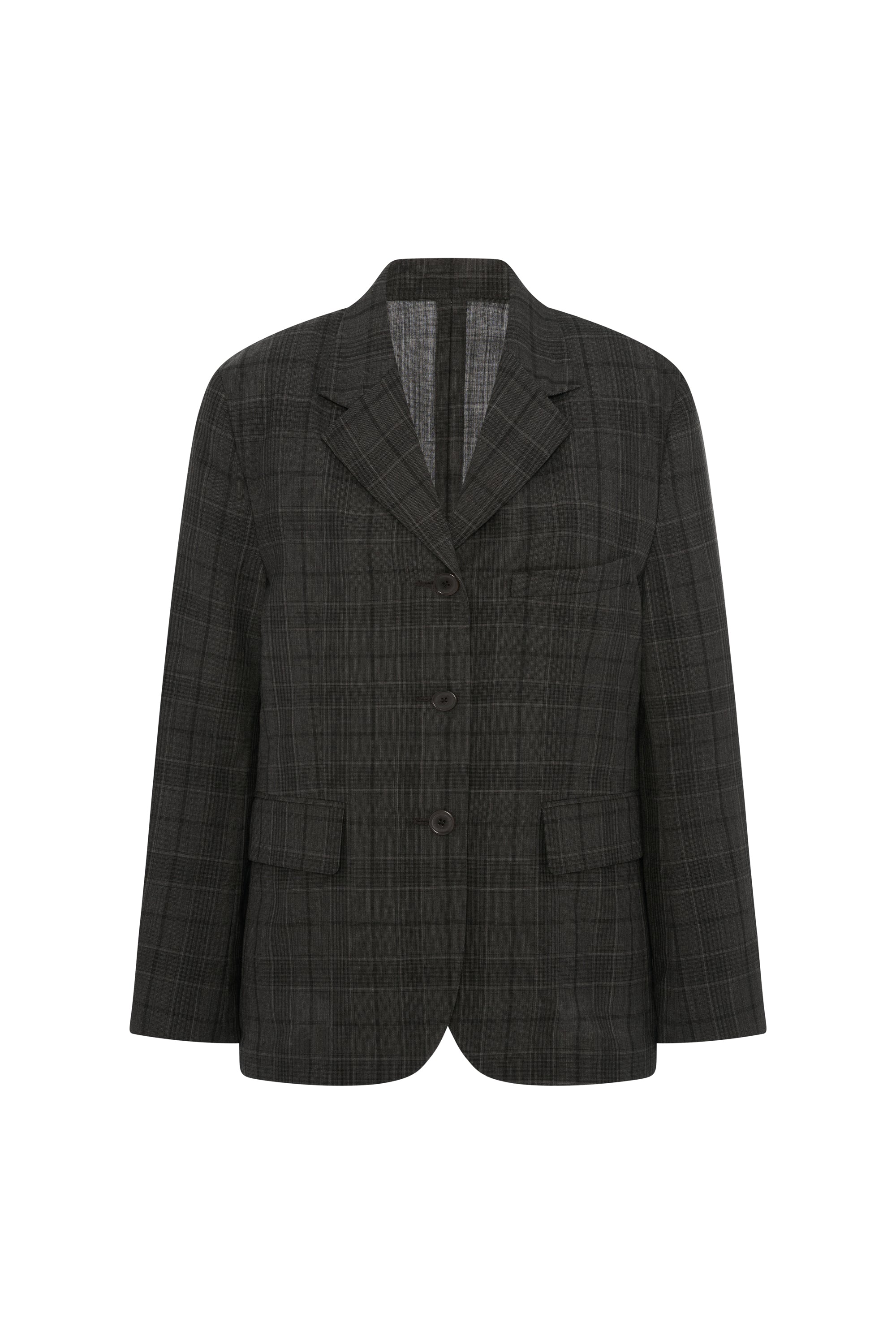 Relaxed Sporting Coat Grey Check – 6397
