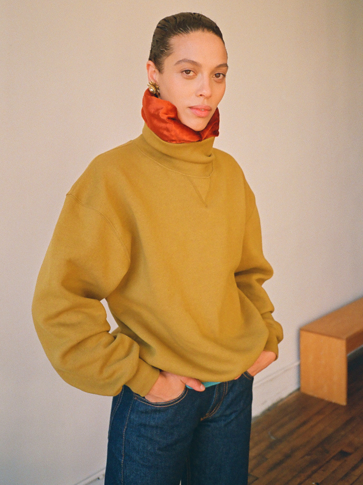 Turtleneck Deb Sweatshirt Yukon Gold
