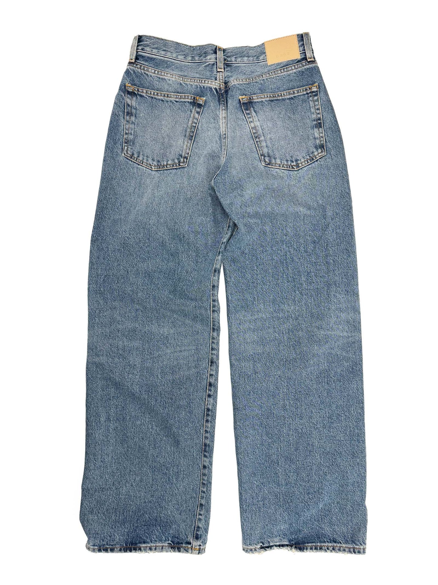 Wide Jean in Worn Medium