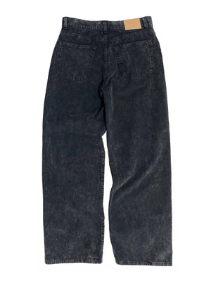 Corduroy Wide Jean in Washed Grey
