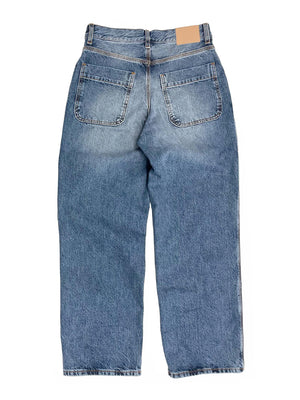 Oversized Trouser Jean in Medium Stone