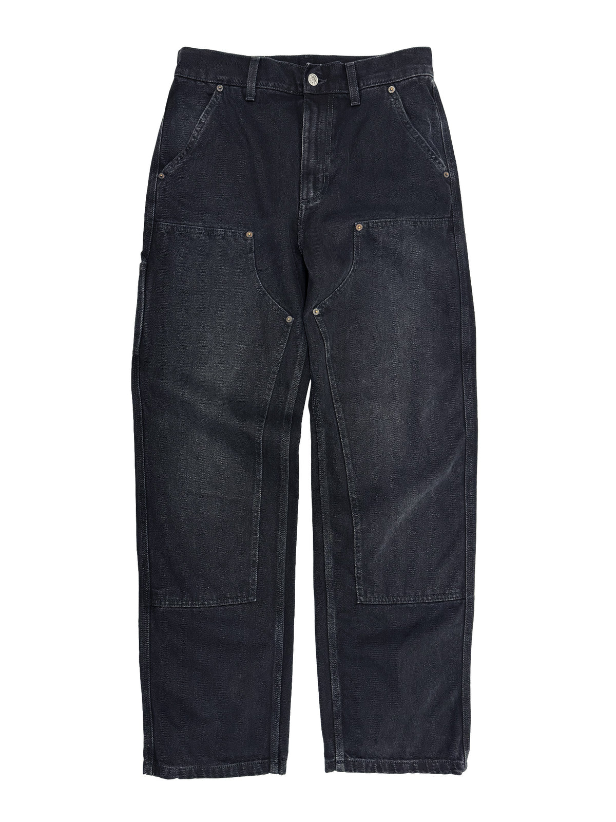 Double-Knee Jean in Spider Black – 6397