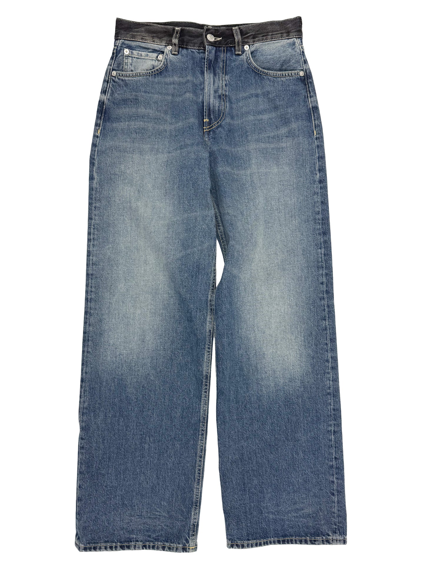 Contrast WB Wide Jean in Rugged Mid Blue