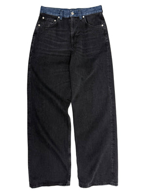 Contrast WB Wide Jean in Rugged Old Black