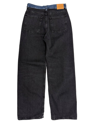 Contrast WB Wide Jean in Rugged Old Black