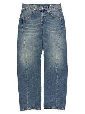 Twisted Seam Jean in High Contrast Blue